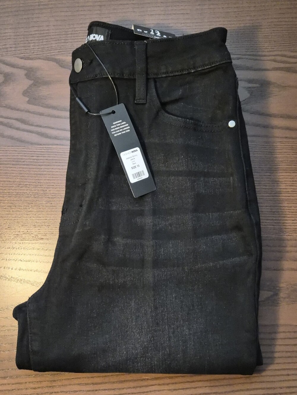 Fashion Nova, Jessica Skinny Jeans in Black Size 13 NWT